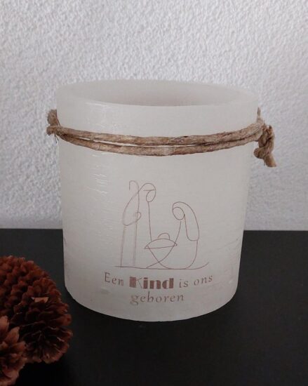 Windlicht S -Een Kind is ons geboren