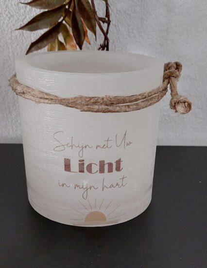 Windlicht S -Schijn met Uw licht in mijn hart