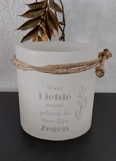 Windlicht S -Waar liefde woont gebiedt...