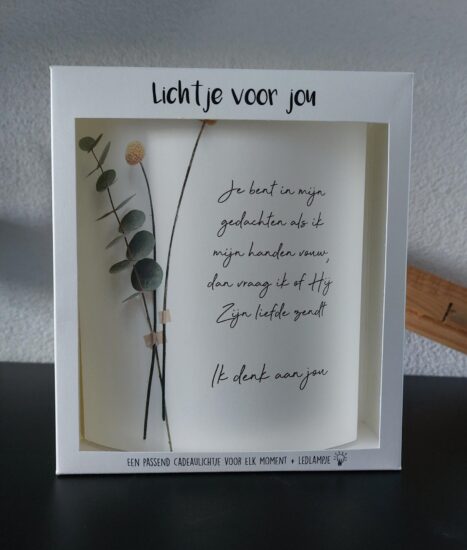 Lichtje voor jou: Je bent in mijn gedachten..